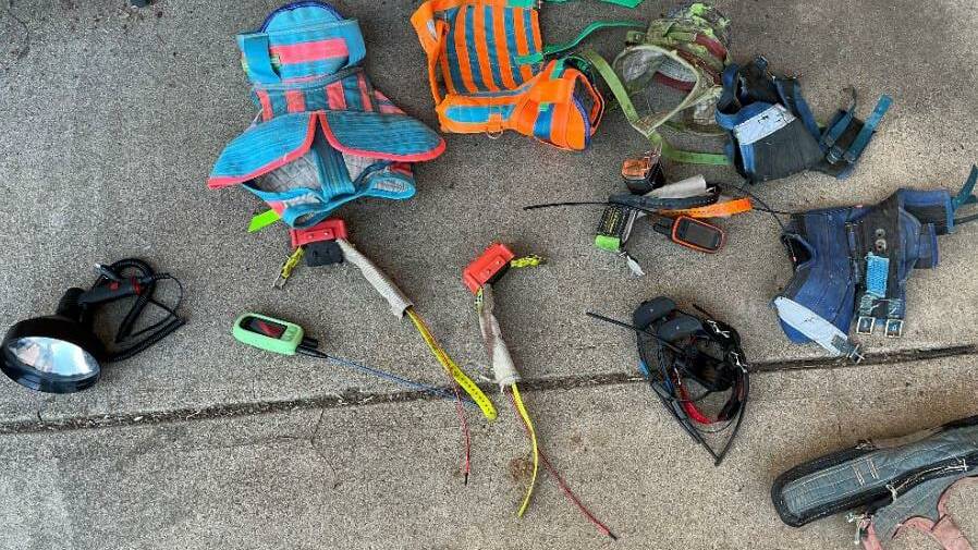 GEAR: Several other items were seized during the raid. Photo: Oxley police