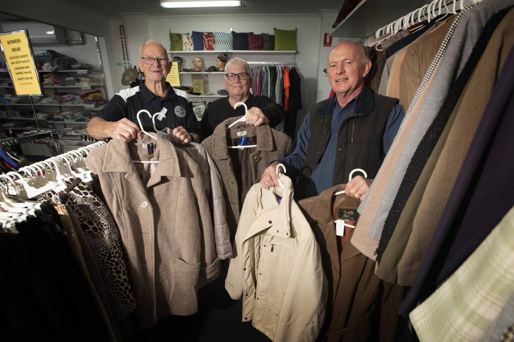 CALLS FOR CASH: Leaders of the local Vinnies John Wallace, Allan Robinson and Paul Burton have launched the annual winter appeal. Photo: Peter Hardin