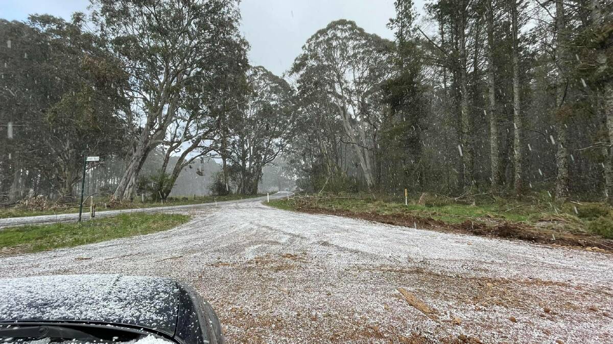 ICY BLAST: Hanging Rock and Ponderosa area were covered in light flurries when the cold snap hit. Photo: Fabian Norrie