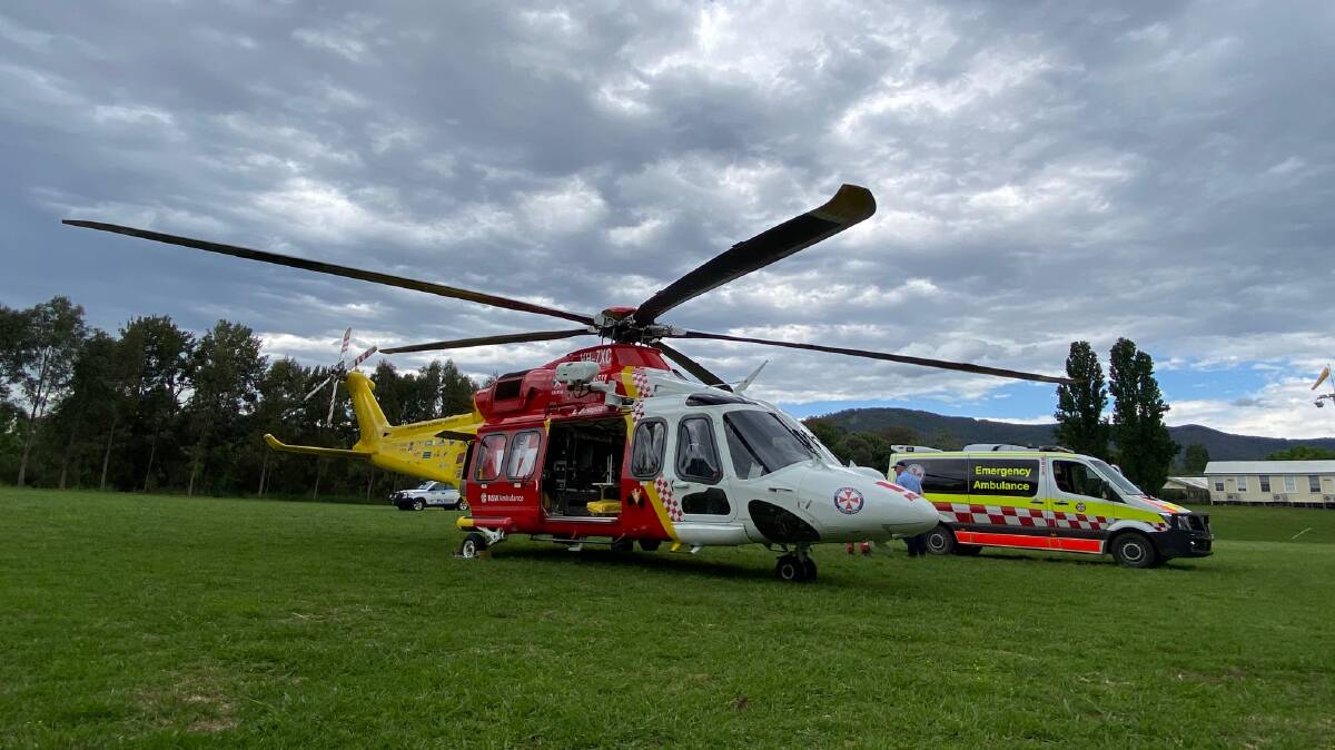 EMERGENCY: A man has been airlifted to hospital after falling from a horse. Photo: WRHS