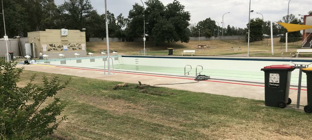PROMISING: A heatwave has sent people running for the pool, and locals have spotted water gushing into the Tamworth Olympic Pool in anticipation of its opening. Photo: Supplied