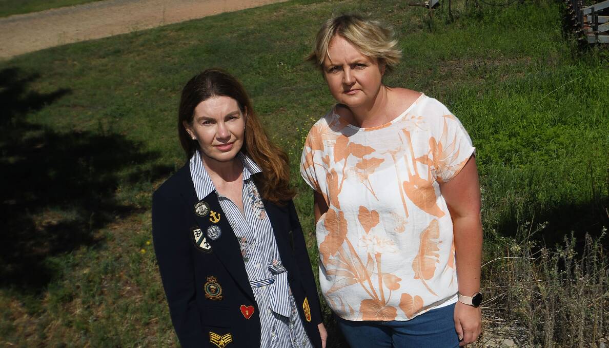 Queensland's Liza Balmain (right) described the impacts of life near a gas field. Picture by Gareth Garnder
