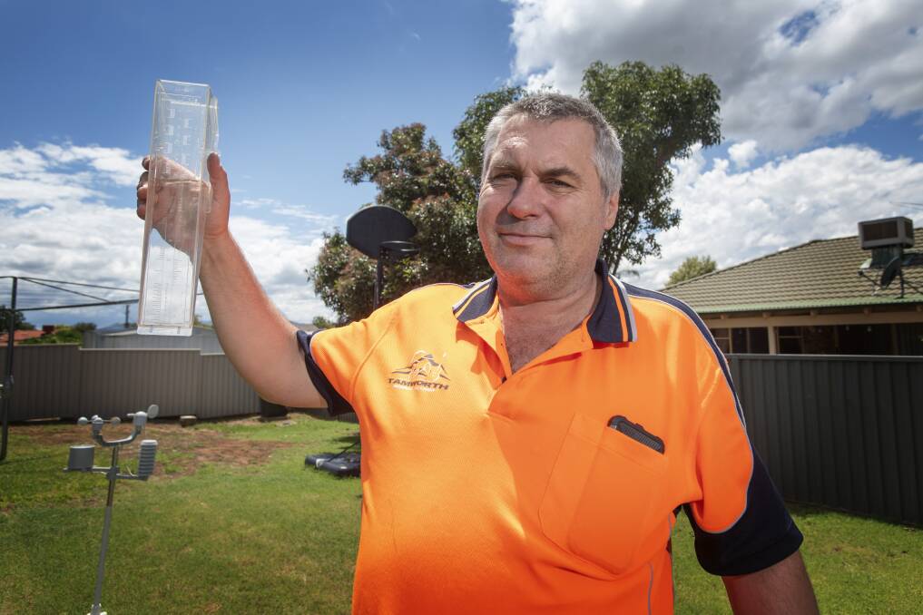 MORE MEASURES: Tamworth Regional Weather's Dave Farrenden is calling for a second rain gauge to be installed in the city to get a more accurate weather reading. Photo: Peter Hardin