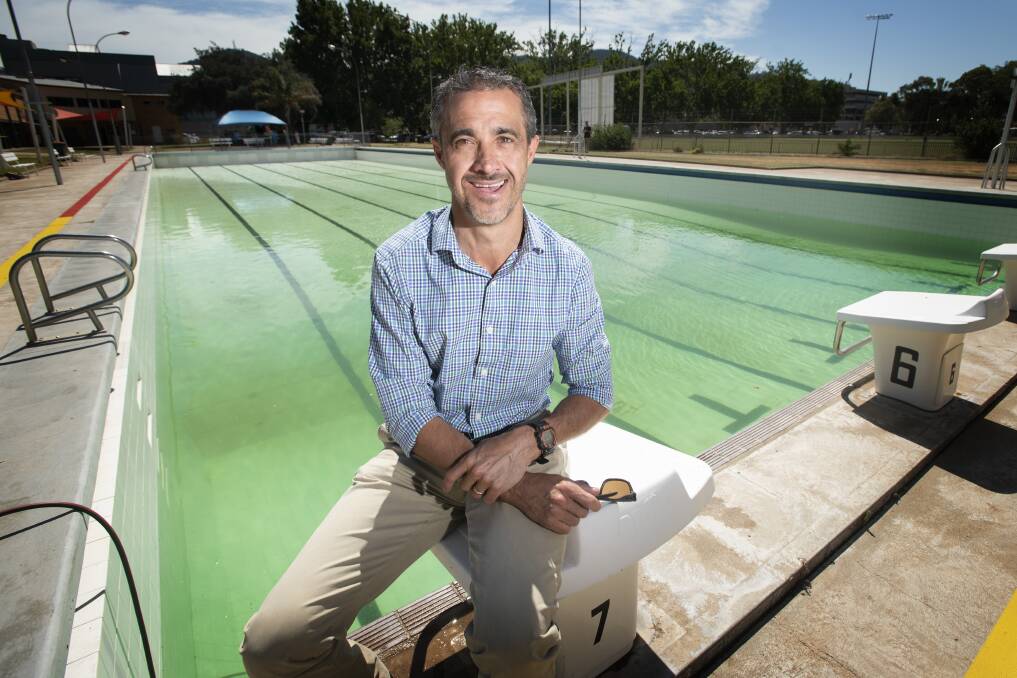 EXCITED: Council sport and recreation manager Paul Kelly said the Tamworth Olympic Pool should be open to the public by next weekend. Photo: Peter Hardin