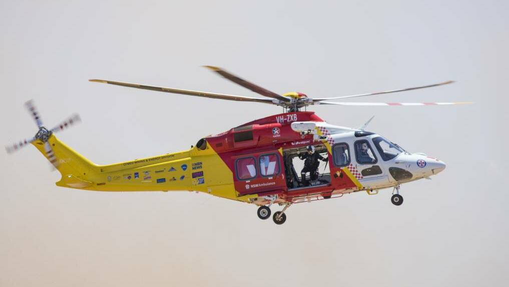 EMERGENCY: The Westpac chopper was called to the scene. Photo: File