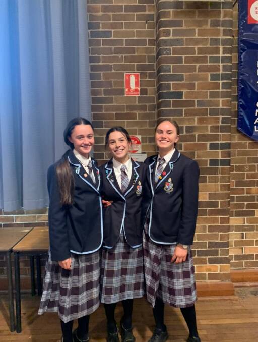 FINISHED: Charlie Chapman, Maggie Halliday and Kate Earle are finished with their high school careers. Photo: Supplied