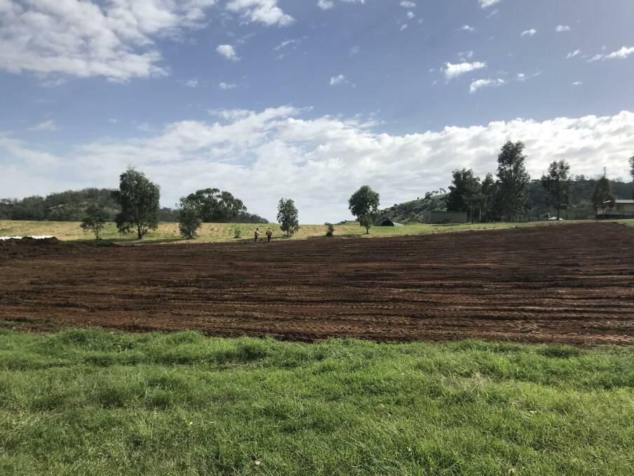 EARTH TURNED: Work has begun at the Victoria Park site for Tamworth Regional Astronomy and Science Centre. Photo: Anna Falkenmire