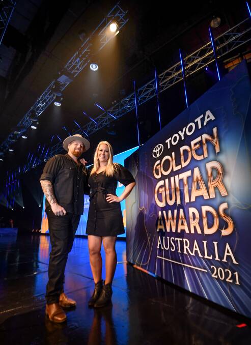 MEET THE HOSTS: Golden Guitar Award winners Catherine Britt and Andrew Swift are gearing up for the industry's night of nights. Photo: Gareth Gardner