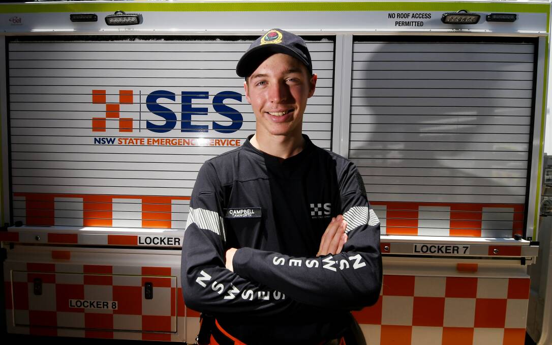 FULFILLING: Tamworth volunteer Campbell Wilkie said he's found another family in the local branch of the State Emergency Service. Photo: Gareth Gardner 