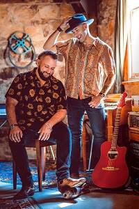 STARS: Country rock duo The Wolfe Brothers hit the top spot in the country music charts with new single. Photo: Supplied