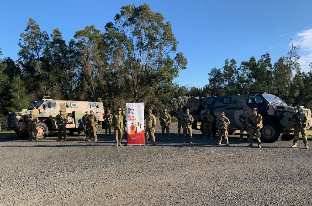 HOME SOIL: Tamworth's 12th/16th Hunter River Lancers are participating in a defence force blood donation challenge to support their community. Photo: Supplied