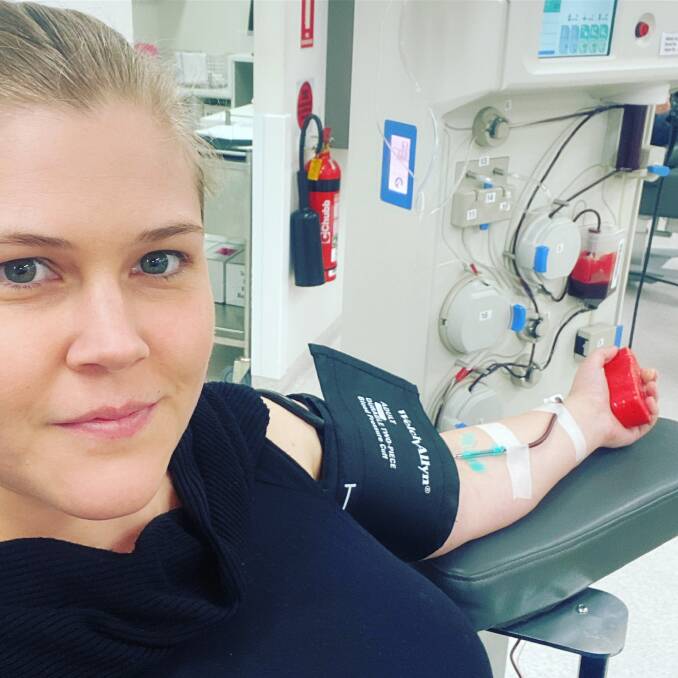 PRECIOUS PLASMA: Tamworth woman Anna was the first in the area to donate plasma to help fight the COVID-19 pandemic after recovering from the infection. Photo: Supplied