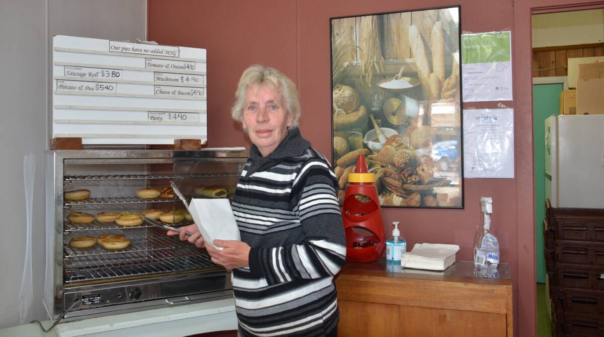 TREATS: Moons Bakery Walcha manager Barbara Jamieson hoped snow would boost business. Photo: Vanessa Arundale