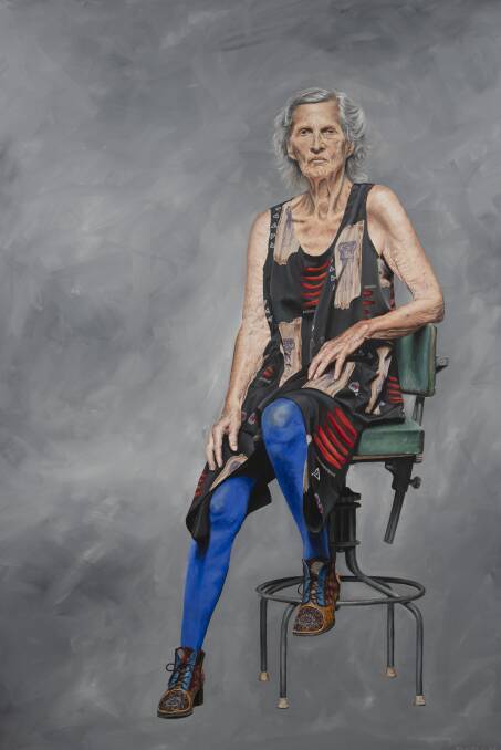 DIFFERENT: A previous portrait David Darcy painted of Charlotte showed a different side to her, and was in the Archibald Prize in 2018. Photo: David Darcy 