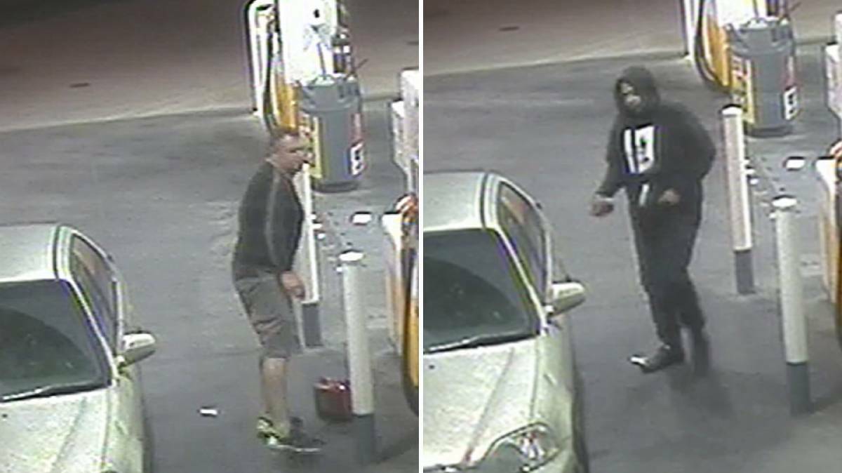 ARRESTS MADE: Investigators used this CCTV footage from a Tamworth petrol station in an appeal for information after a van fire. Photos: Oxley police