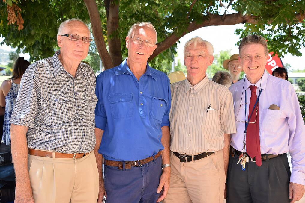 COUNTRY LEGENDS: The late Ross Murphy, pictured with Max Ellis, the late Kevin Knapp and Eric Scott, helped pioneer the Tamworth country music scene.