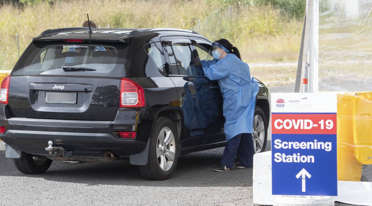 TESTING BLITZ: More than 2400 people have used the hospital's drive-through service, but the local area is officially free of active COVID-19 cases. Photo: Peter Hardin