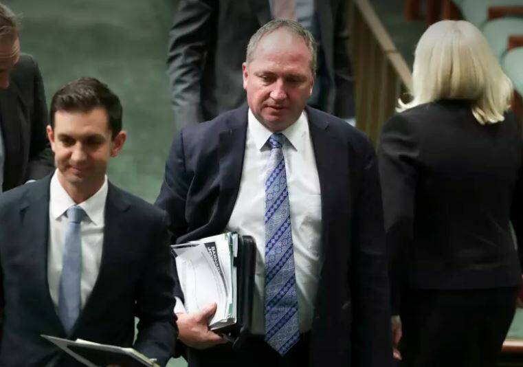 On leave: Nationals MP Barnaby Joyce. Photo: Alex Ellinghausen