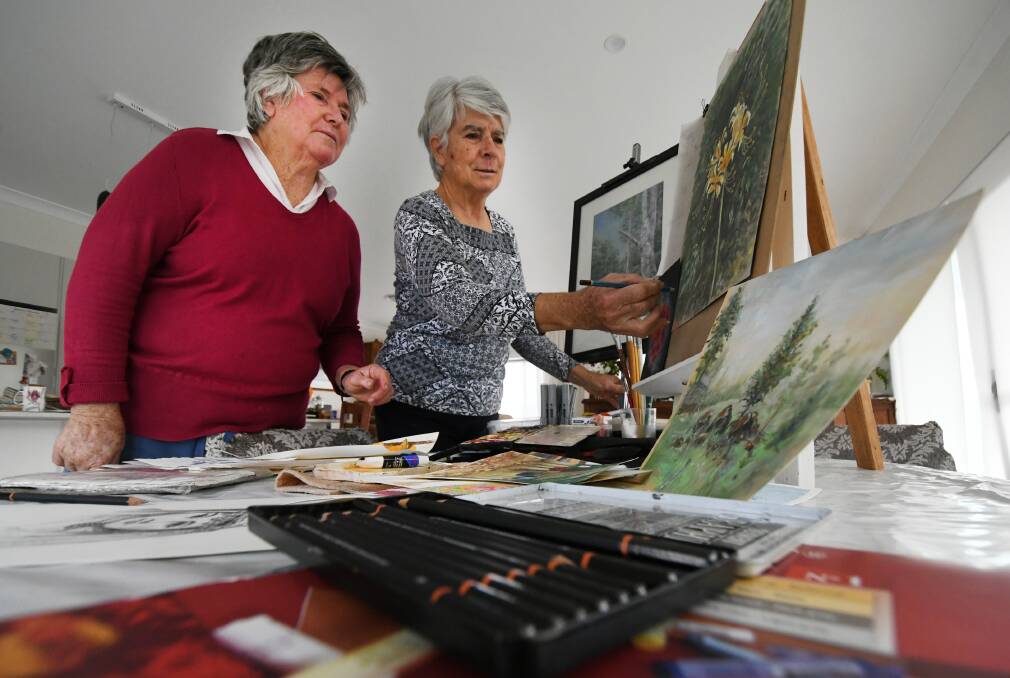 DELAYED NOT FORGOTTEN: Kootingal art competition organisers Lee Rodger and Dorathy Wasson have pushed back the starting date. Photo: Gareth Gardner 