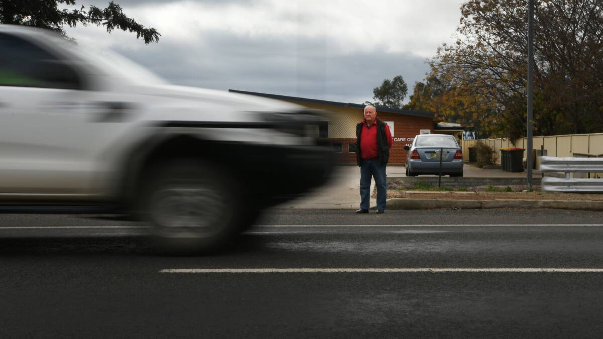 Bridge blasted: Peter Dutton, a former banker and 30-year Manilla homeowner, is concerned a new town bridge could create a safety risk. Photo: Gareth Gardner. 