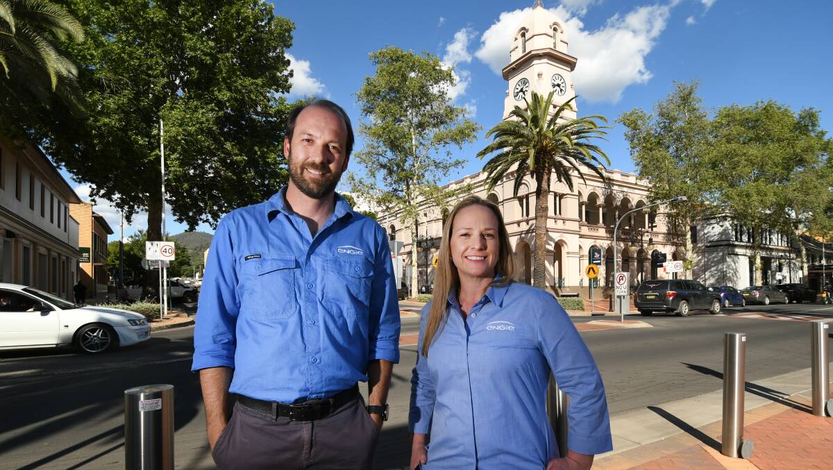 HINDERED: Engie asset development general manager Andrew Kerley and development manager Meredith Anderson. The company is still commited to the renewables project, Mr Kerley said. Photo: Gareth Gardner