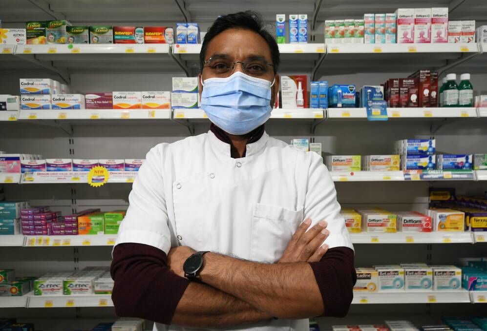 FRONTLINE: Tamworth pharmacist Ranjan Goli. Photo: Gareth Gardner 240921GGD01