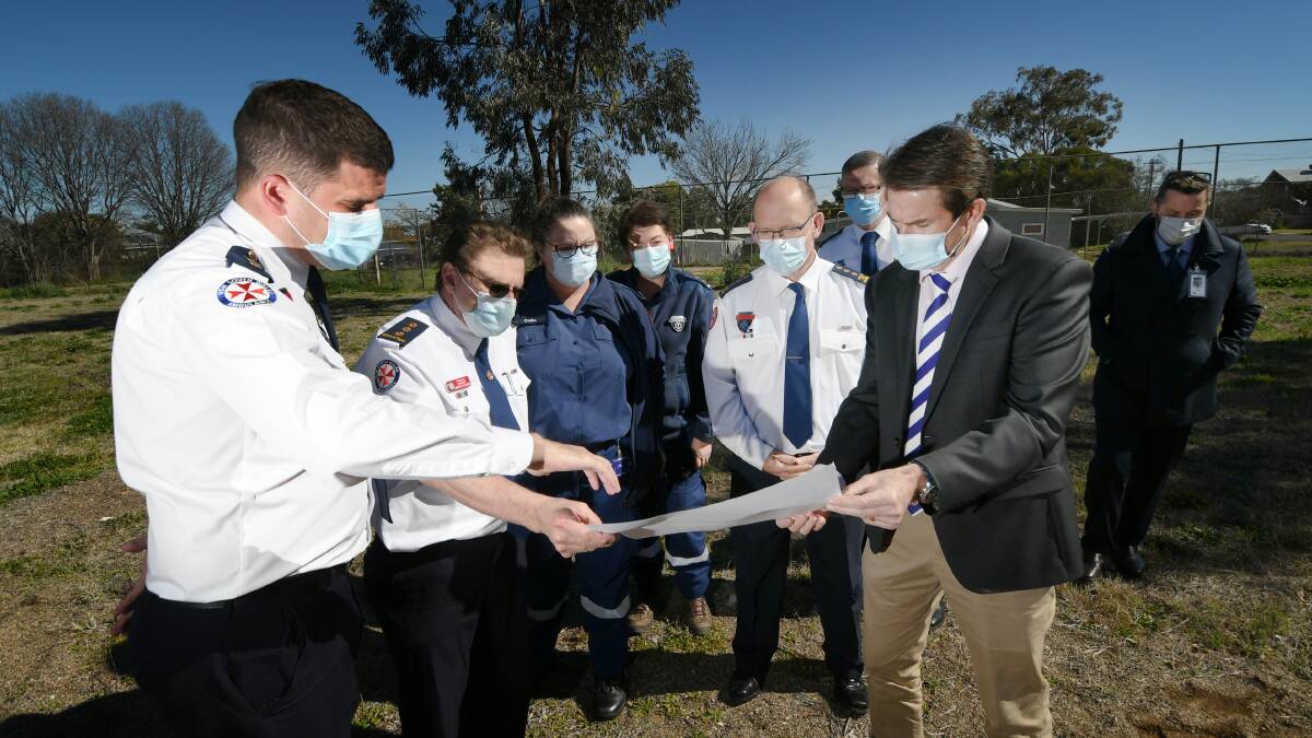 PARAMEDIC PLANS: Tamworth MP Kevin Anderson announces the site of Tamworth's 'state-of-the-art' new North Tamworth ambulance station. Photo: Gareth Gardner