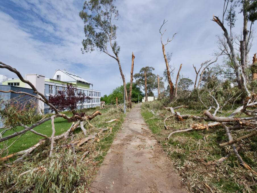 REPAIRS: About a third of the University of New England was damaged in last week's tornado, but the campus is already set to reopen to staff this week. Photo: University of New England