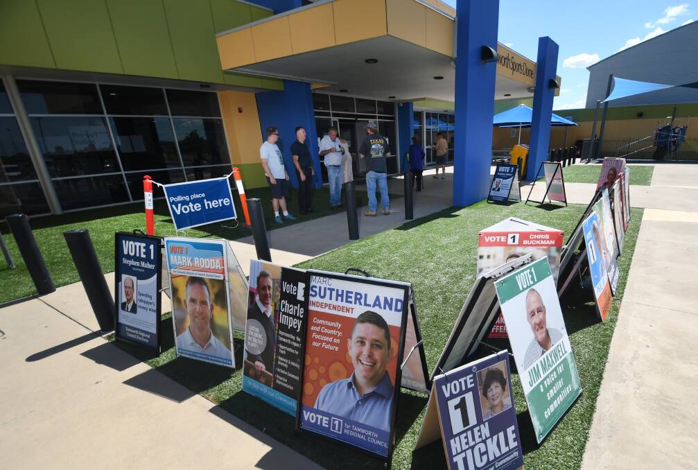 POLL: The final early voters cast their ballots on Friday. Tamworth's first council election in five years is set to end Saturday. Photo: Gareth Gardner