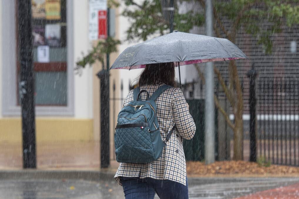 DRENCHING: Tamworth has already recorded more rainfall than last year's bone-dry April, after a good drenching last Monday (pictured). Photo: Peter Hardin 300320PHB063
