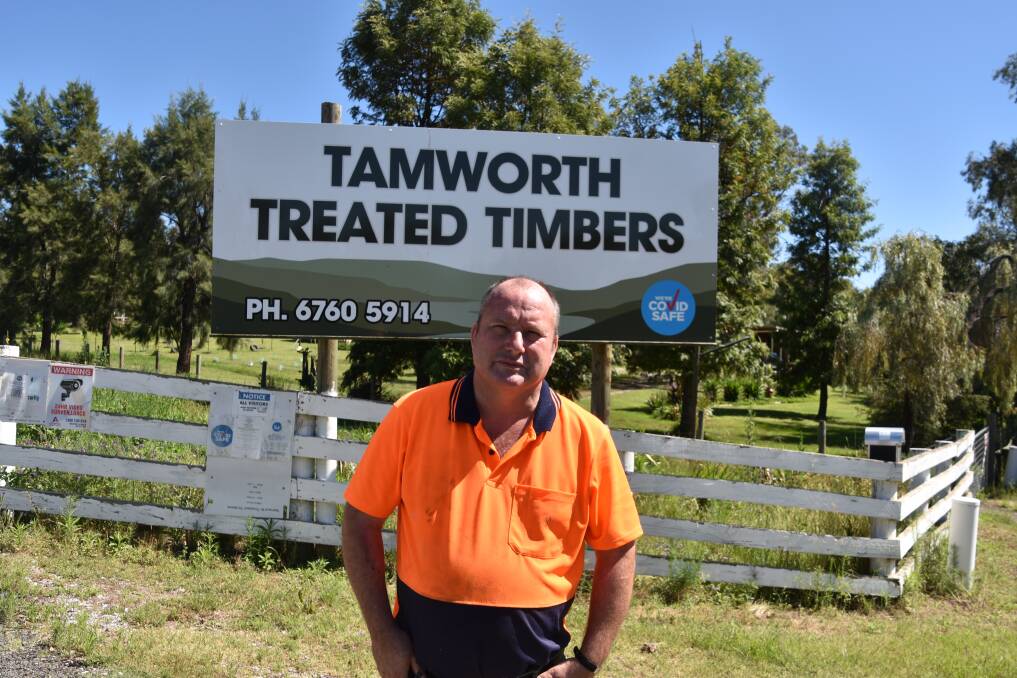 GREEN TIMBER: Tamworth Treated Timbers manager David Wynn said the $100,000 upgrade would be good for the environment. Photo: Andrew Messenger