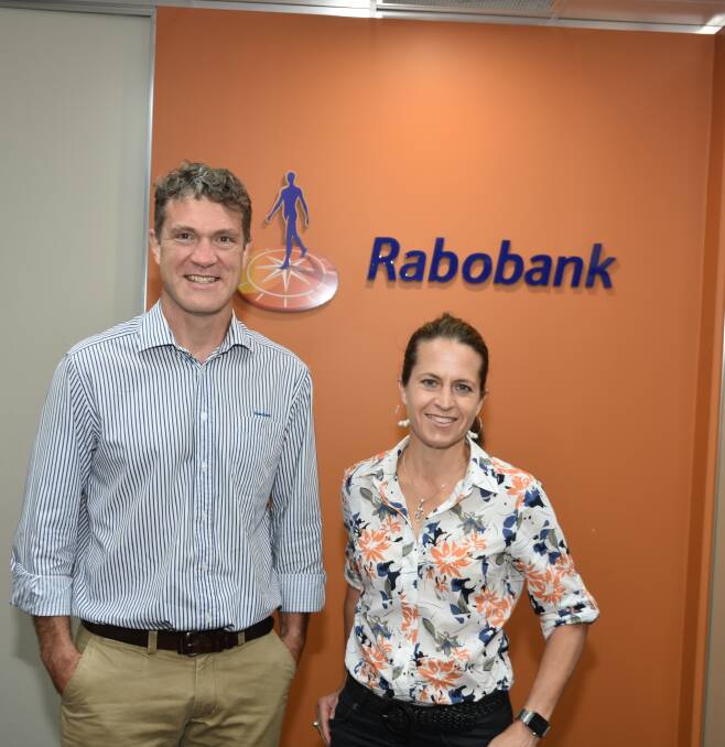 HELPING HAND: Rabobank market analysis Angus Gidley-Baird and Cheryl Kalisch Gordon have spent recent weeks traveling the state to offer advice to customers of the primary producers' bank. Photo: Andrew Messenger 