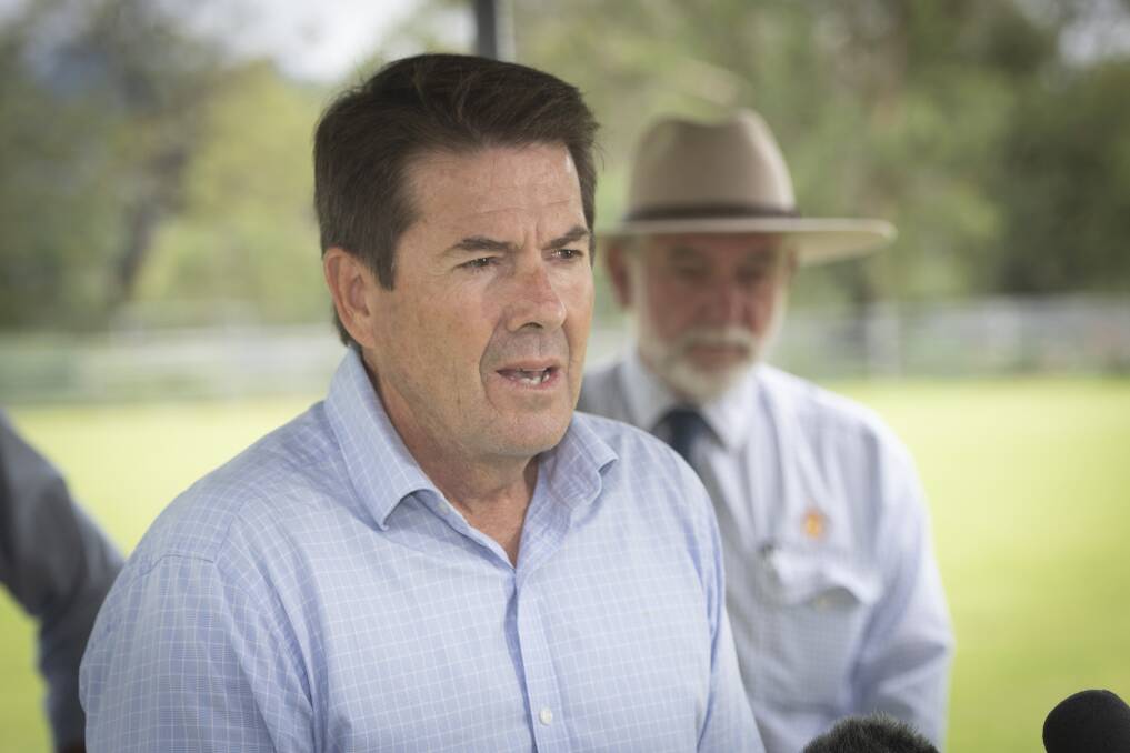 MONEY FLOWING: Kevin Anderson, who has been water minister for just 43 days, announced on Tuesday the government is finally making "real progress" on the "overdue" Dungowan Dam project. Photo: Peter Hardin
