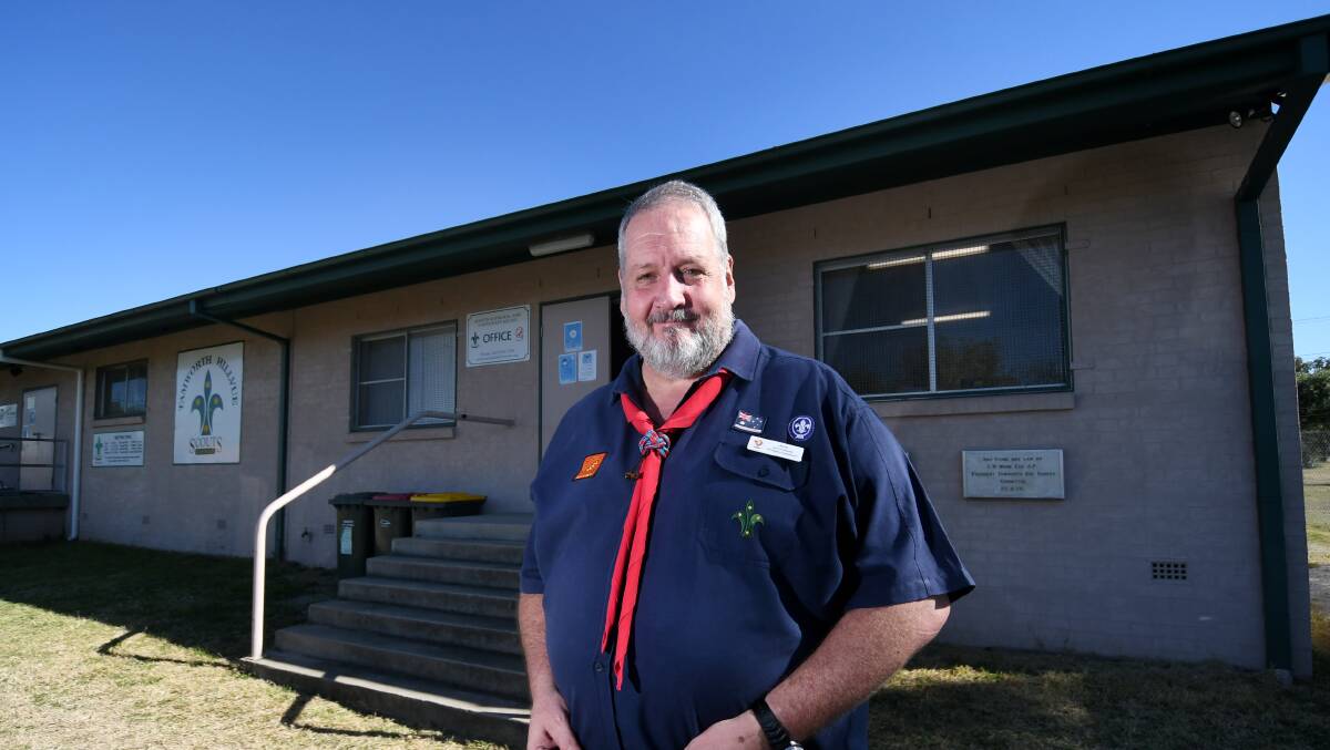 EXPANSION PLANS: North West Scouting Commissioner Brett 'bear' Grimmond has big plans for expansion for Tamworth and Gunnedah scout groups. Photo: Gareth Gardner 