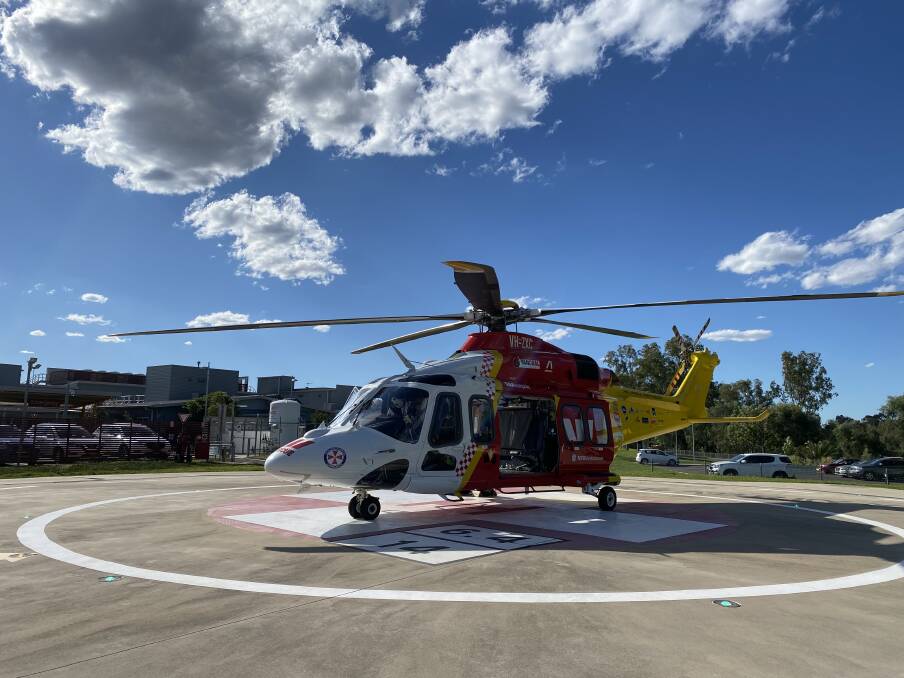RESCUE MISSION: The Westpac Rescue Helicopter successfully conducted an air ambulance mission from Tamworth despite a "line of thunderstorms" blocking the way on Friday night. Photo: file