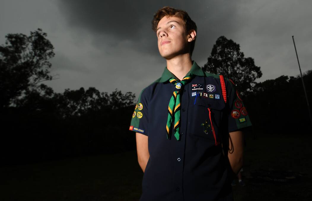 GROWING UP: Unit Leader Tom Moore is part of a Scout Troop which has nearly doubled in size in one of the hardest years for scouts ever. Photo: Gareth Gardner