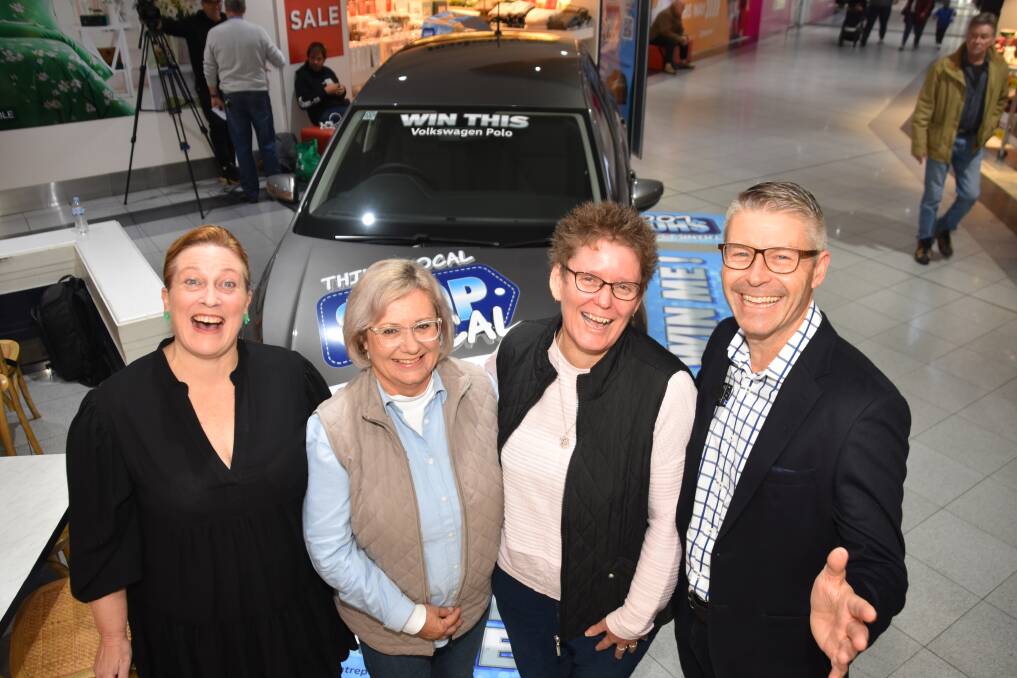 BUY LOCAL: Business chamber president Stephanie Cameron, Councillor Judy Coates, Cindy Pearce and Mark Woodley. Photo: Andrew Messenger