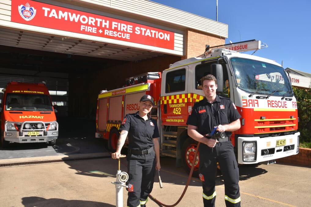 OPENING UP: Sonja Mariner and Josh Chisholm at the East Tamworth Fire station, which is set to open its doors this weekend. Photo: Andrew Messenger