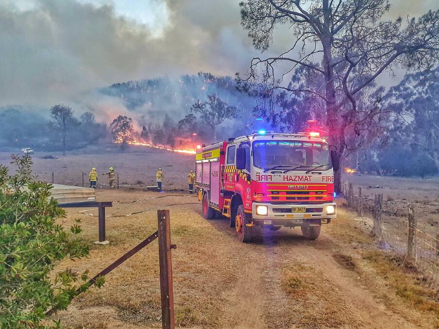 Fire and Rescue NSW firefighters near Tenterfield. Photo: Glen Innes Station 302