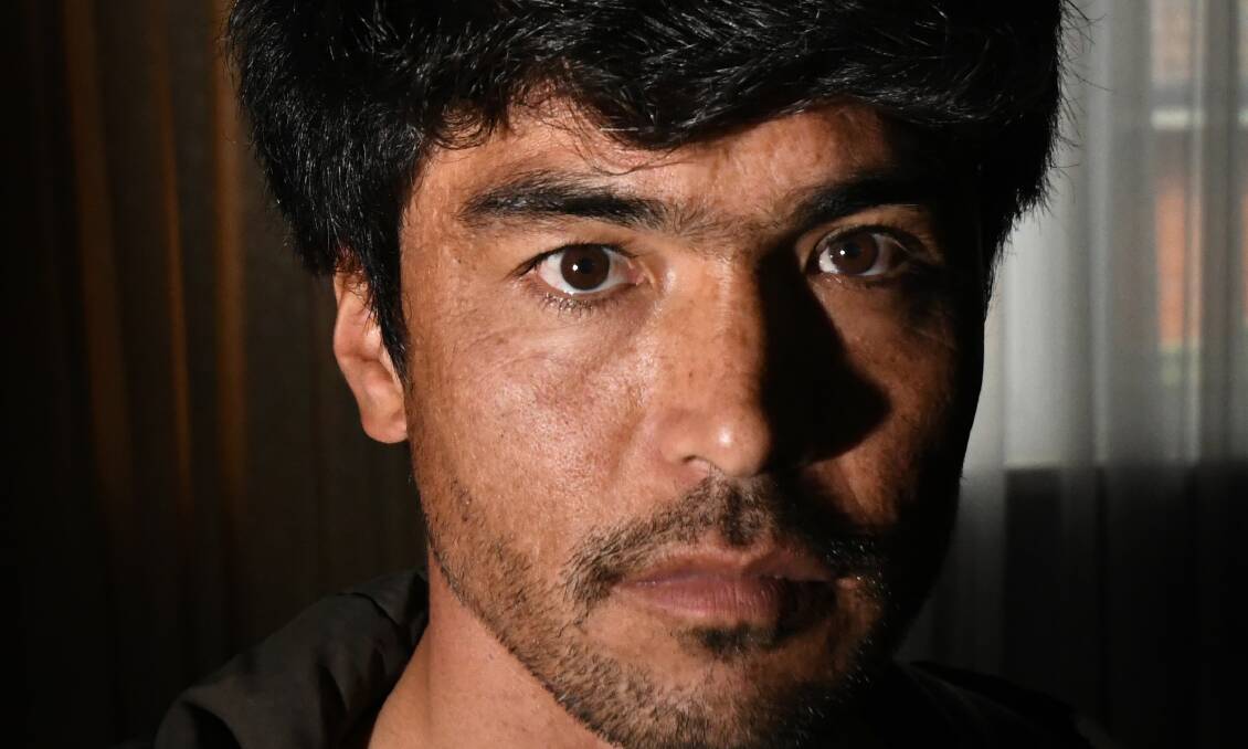 AT RISK: Azem Alizada is a Tamworth bricklayer. His family are still trapped in Afghanistan, and he's worried he might be making them a target for the Taliban. Photo: Gareth Gardner 240821GGB06
