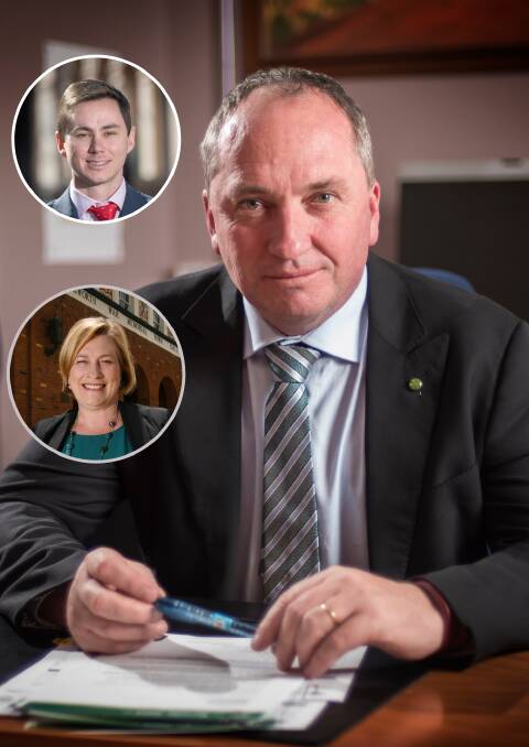 BIG PLANS: Barnaby Joyce said tax cuts will be the centrepiece of Tuesday's budget. Stephanie Cameron and Joe Townsend want to see money put into better communications. Photo: file