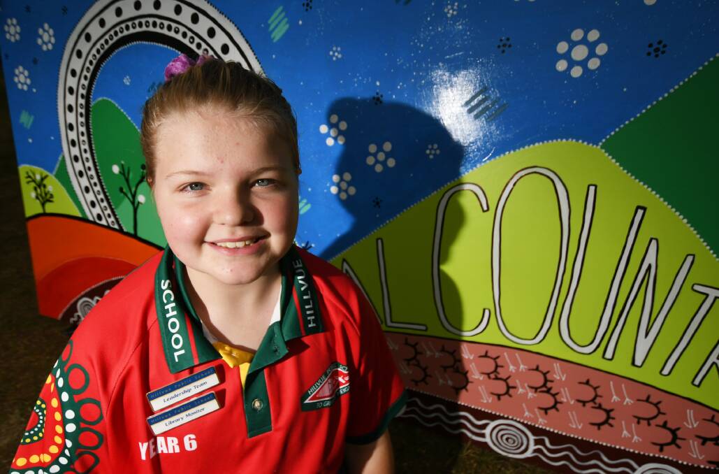 Hillvue Public School student Sophie Dawson said the opportunity to paint a mural for the new Tamworth South fire station was incredible. Photo: Gareth Gardner