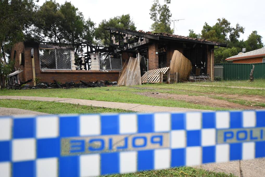WRECKED: A home in West Tamworth was wrecked in a housefire this morning, despite the efforts of firefighters to save the home. Photo: Gareth Gardner