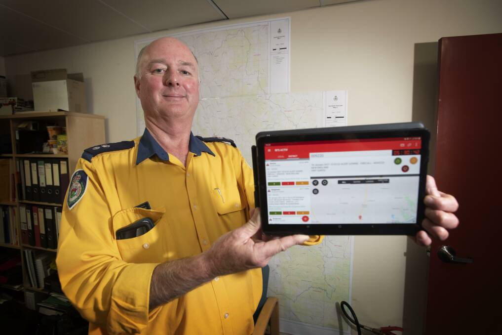 HIGH TECH: Tamworth RFS District Manager Allyn Purkiss said new technology would make their fire response quicker than ever. Photo: Peter Hardin