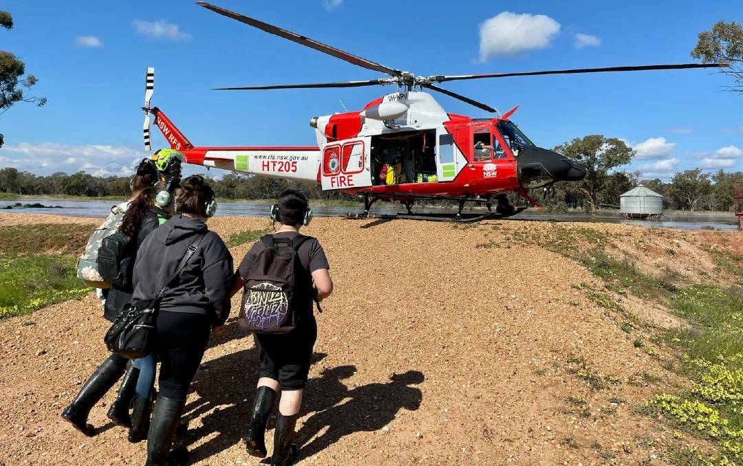 The SES has been coordinating chopper supplies and airlifts in and out of Wee Waa and across remote farms in the North West and into the central West. Picture supplied