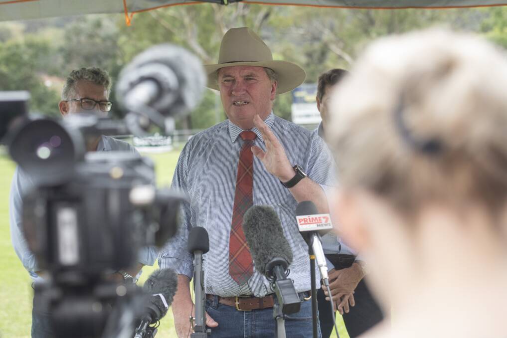 DEFENCE: New England MP Barnaby Joyce has rejected the findings, telling the paper the Ukraine conflict, which kicked off after the ACM survey closed, will put defence and foreign policy back on the agenda. Photo: Peter Hardin