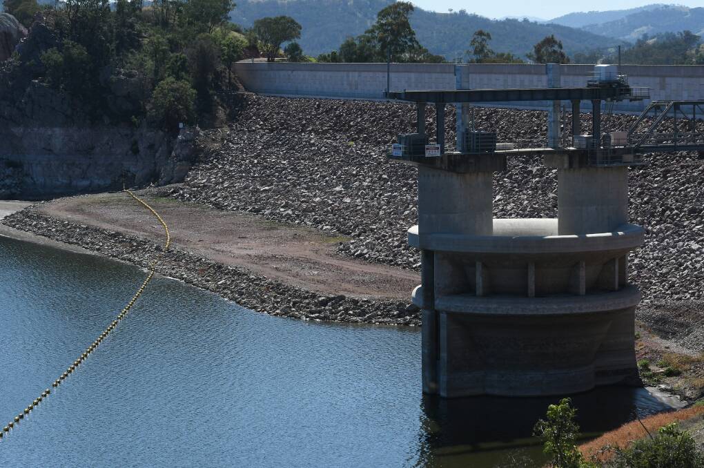 Running on empty: Tamworth's Chaffey Dam is just 14.1 per cent full after months of good rain. Tamworth Regional Council has condemned a state government water sharing plan which governs water management in the dam. Photo: file
