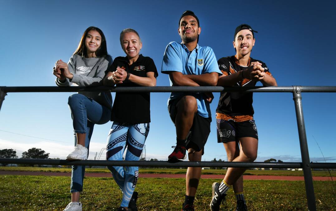 MARATHON: Warrindah Whitton, Charlie Abra, Joash Boney and Latrell Allan will be among the first Indigenous Tamworth runners take on the famous Outback Marathon, with the Alice Springs race set to be run in a digital format. Photo: Gareth Gardner