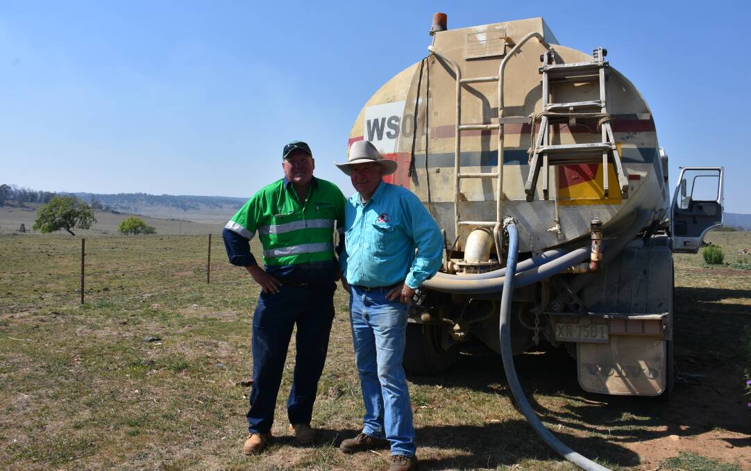 NEW BEGINNINGS: Mike Norton was the first of 120 Glen Innes farmers to receive 2 million litres of town water, free of charge, under a new scheme. Pictures: Andrew Messenger. 