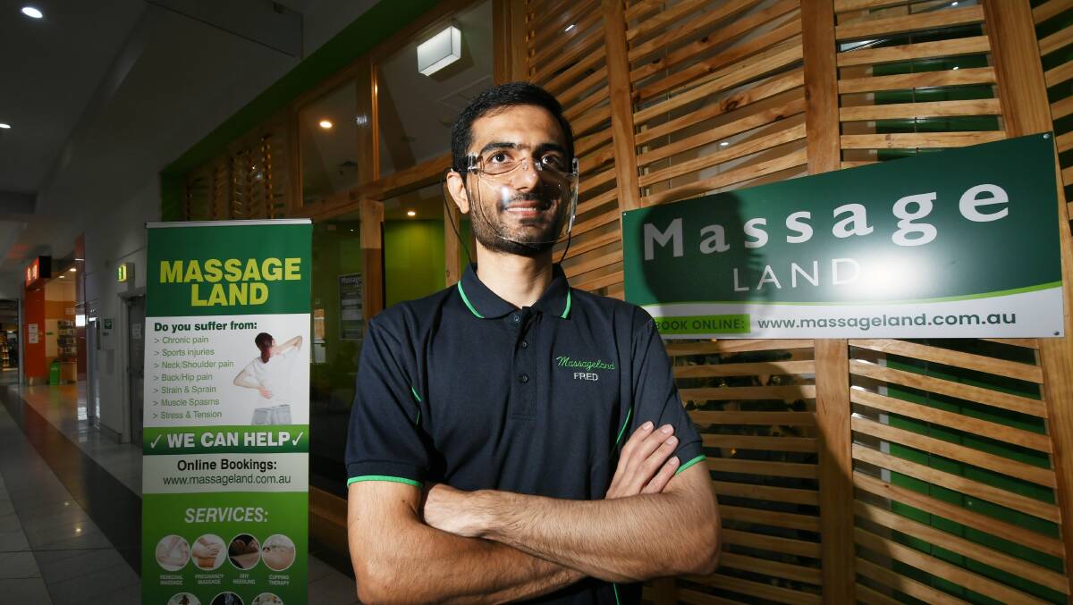 BIG DREAMS: The life of Fred Pah is already a migrant success story, but the Iranian masseuse has big dreams after opening the city's newest massage business. Photo: Gareth Gardner 